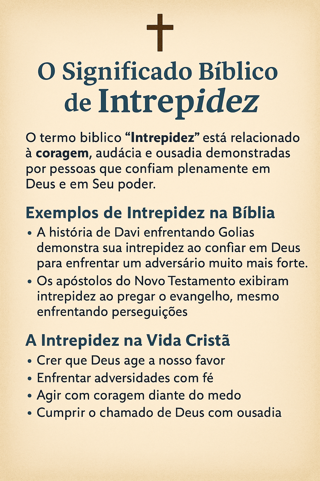 Intrepidez na Bíblia – Coragem e Confiança em Deus | Caminhando com ...